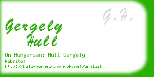 gergely hull business card